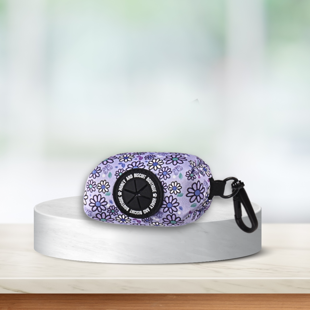 Dog Poop Bag & Holder - Pups A Daisy Lilac