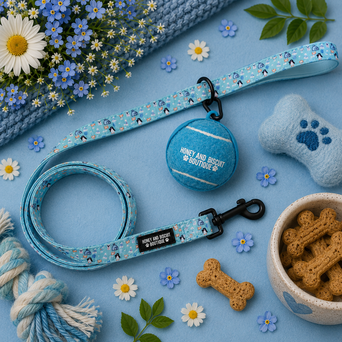 Branded Dog Ball & Holder