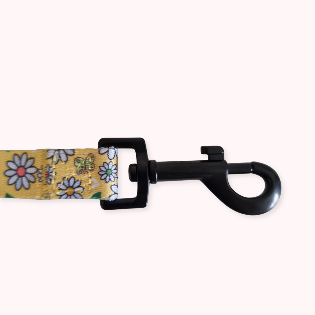 Dog Lead - Pups A Daisy Yellow