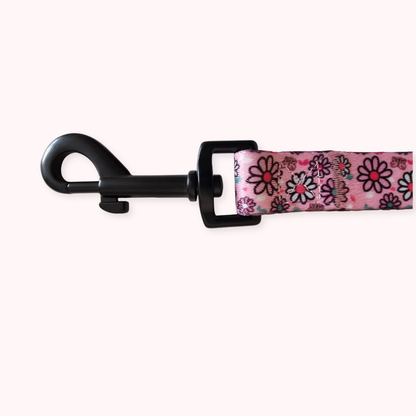 Dog Lead/Leash - Pups A Daisy Pink