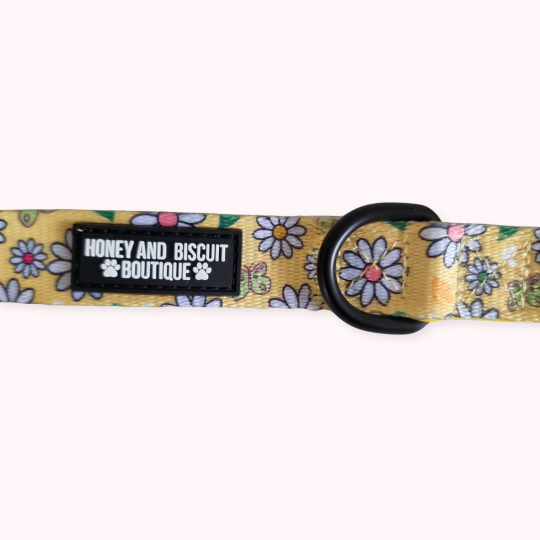 Dog Lead - Pups A Daisy Yellow