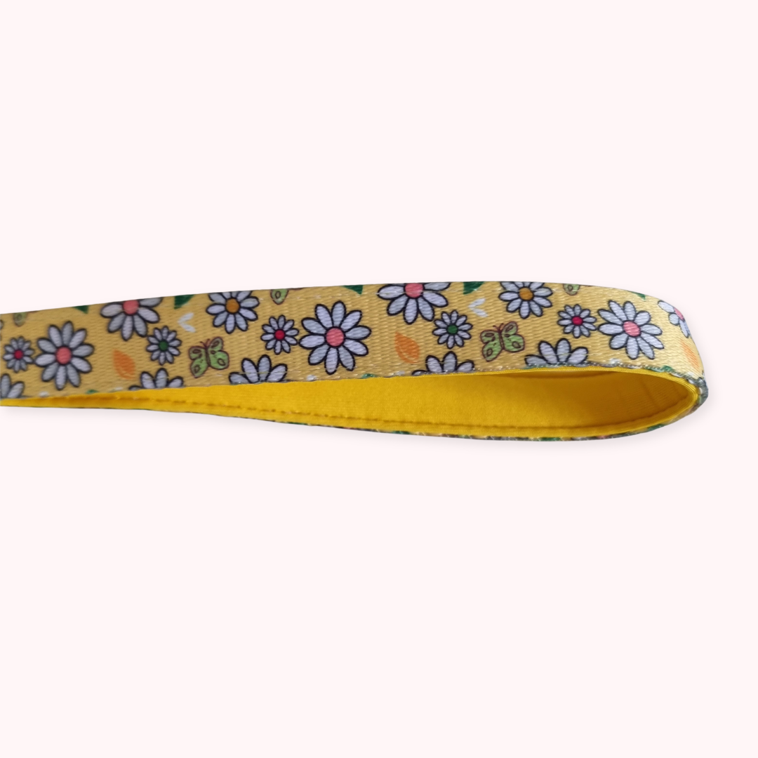 Dog Lead - Pups A Daisy Yellow