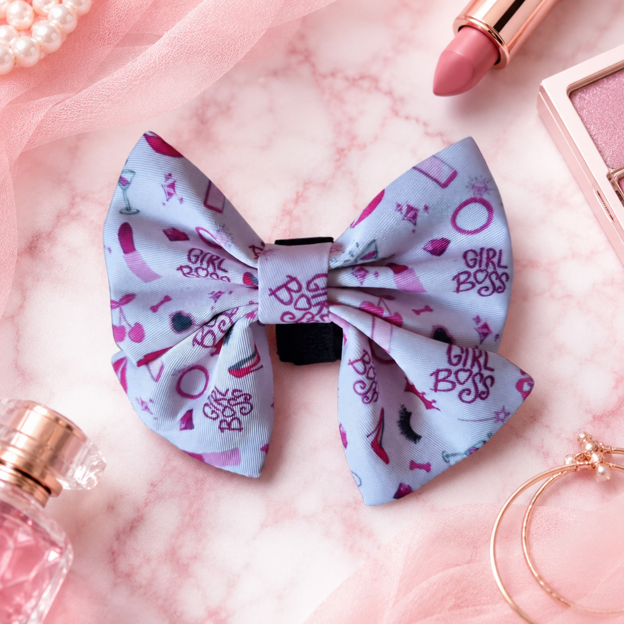 Pups a Daisy Pink Sailor Bow