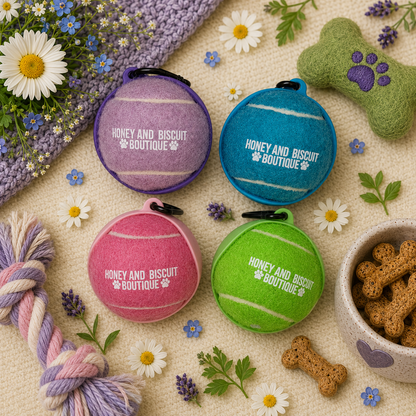 Branded Dog Ball & Holder