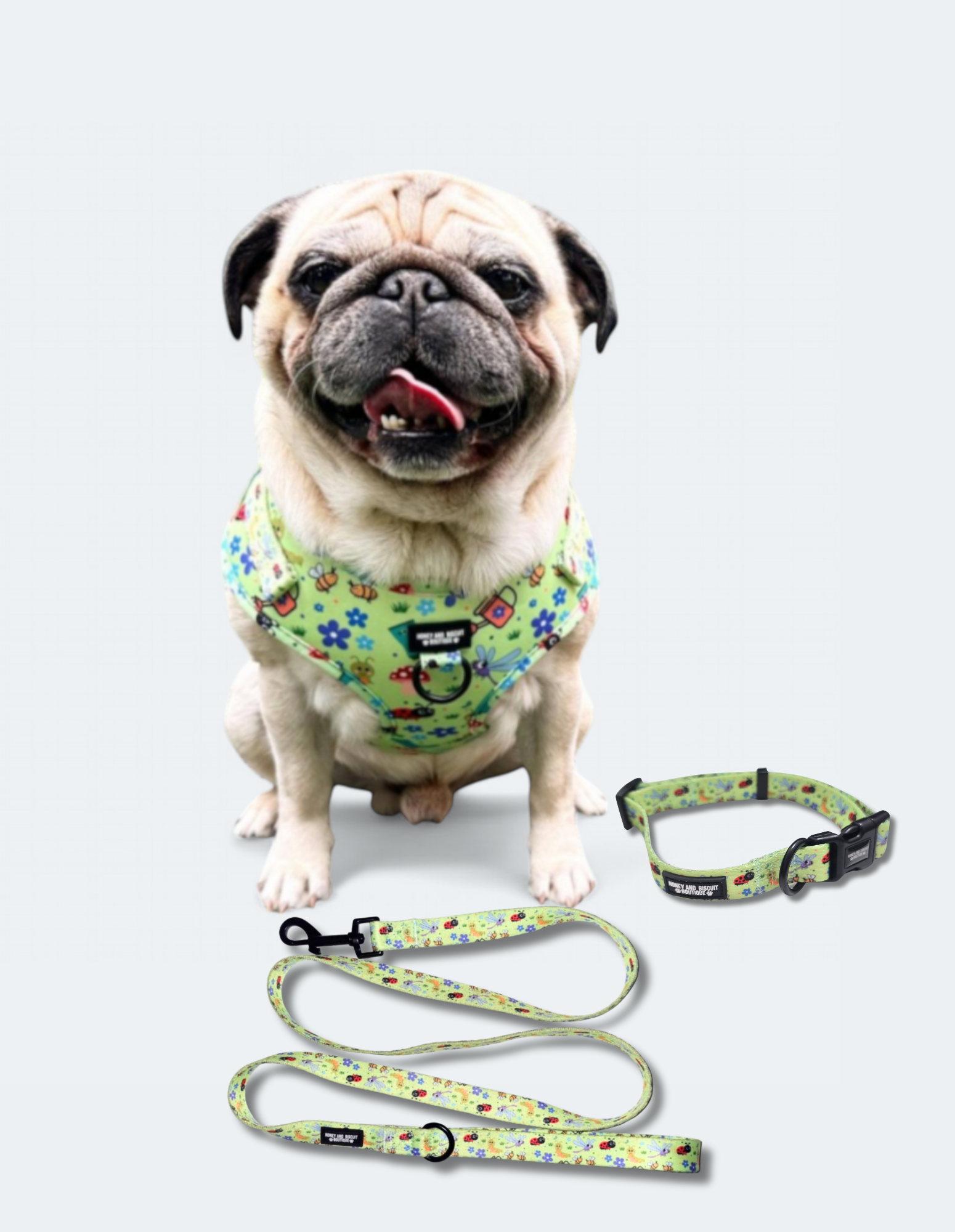 Dog Harness, Collar & Lead Bundle - Bugalicious Garden