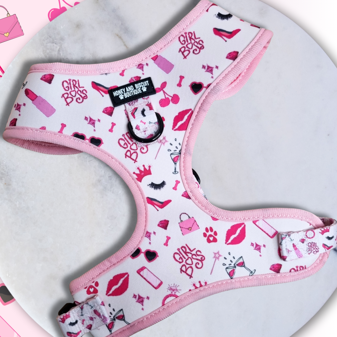 Adjustable Dog Harness Girl Boss