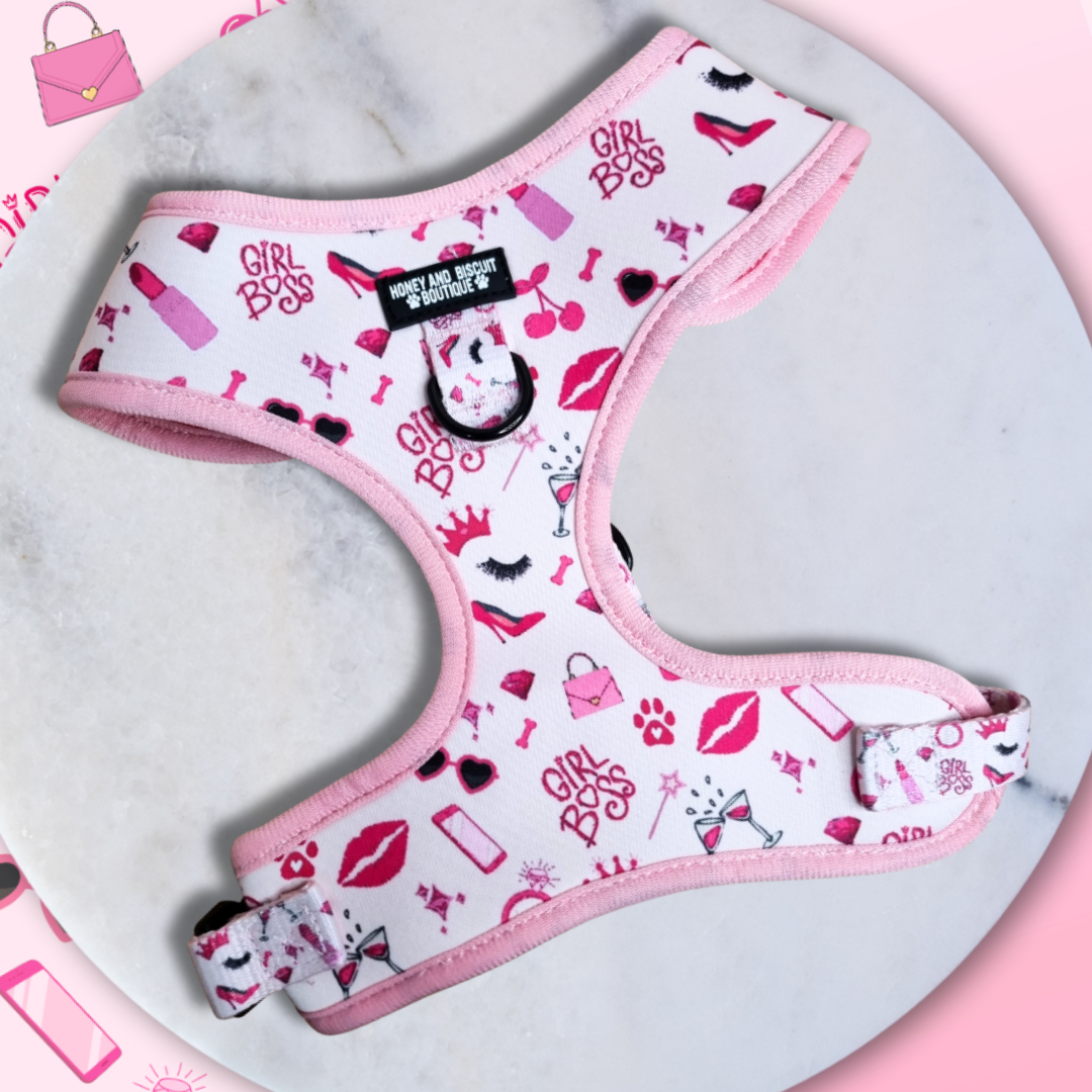 Adjustable Dog Harness Girl Boss