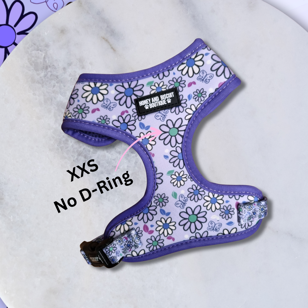 Adjustable Dog Harness Pups a Daisy Lilac XX Small
