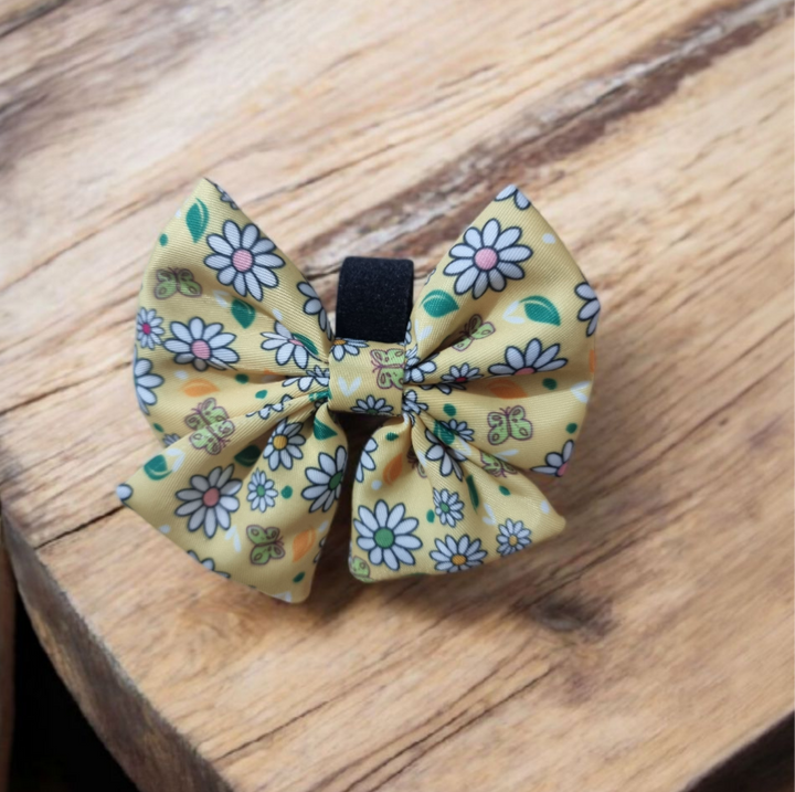 Pups a Daisy Yellow Sailor Bow