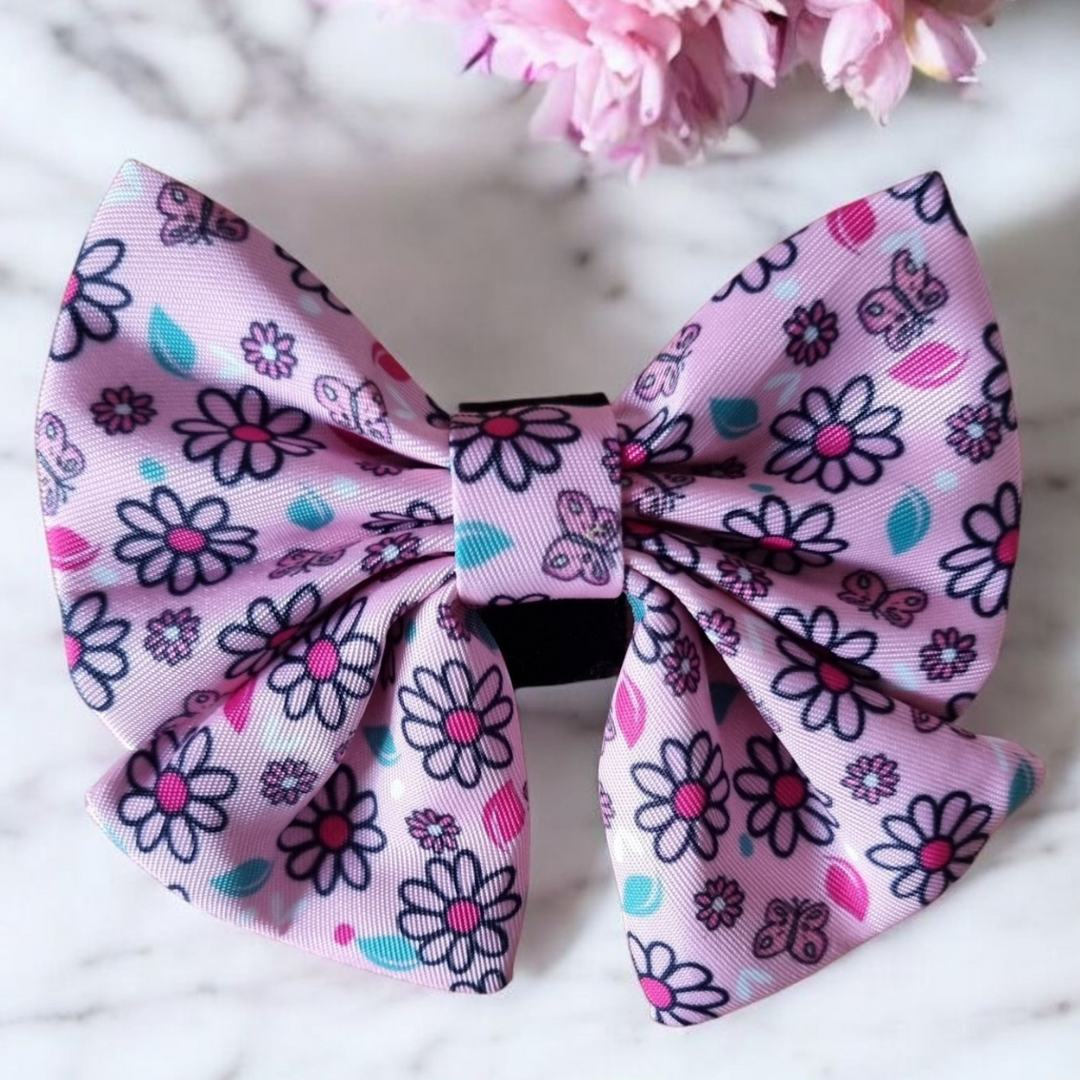 Pups a Daisy Pink Sailor Bow