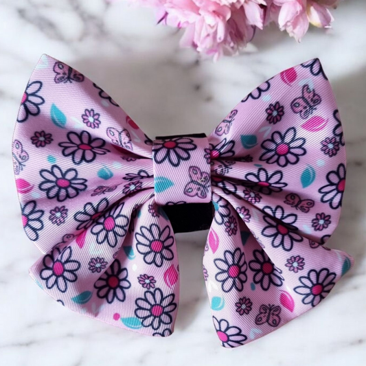 Pups a Daisy Pink Sailor Bow