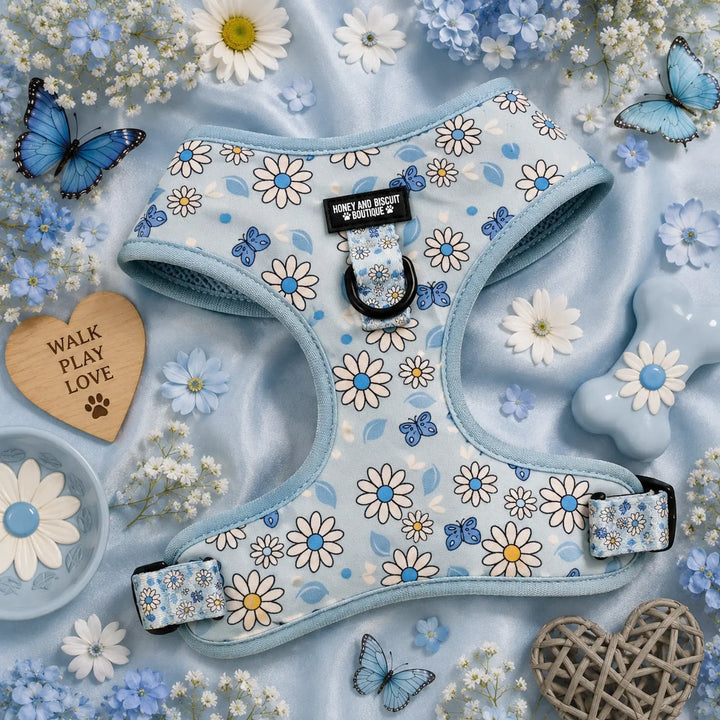 Pups A Daisy Blue, No Pull Dog Harness