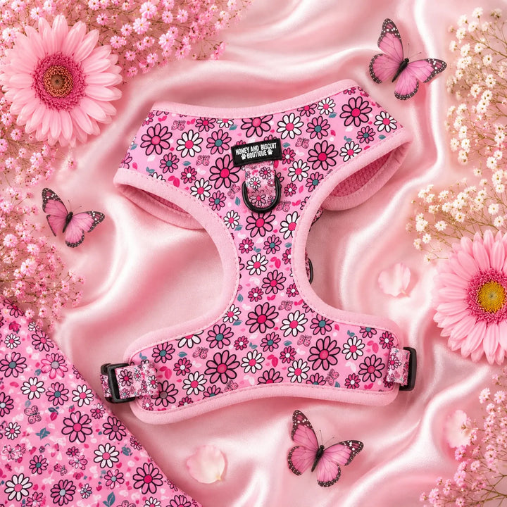 Pups A Daisy Pink, No Pull Dog Harness
