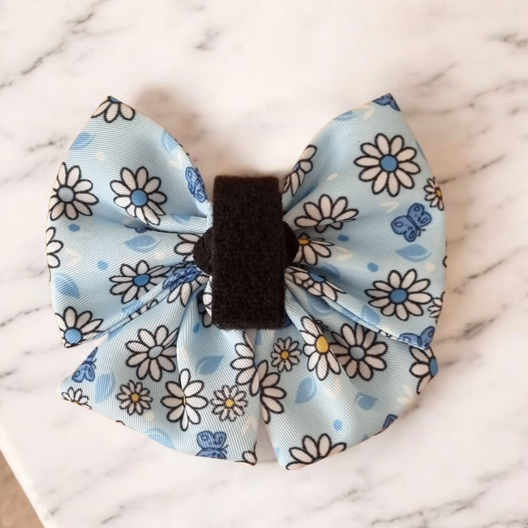 Pups A Daisy Blue Sailor Bow