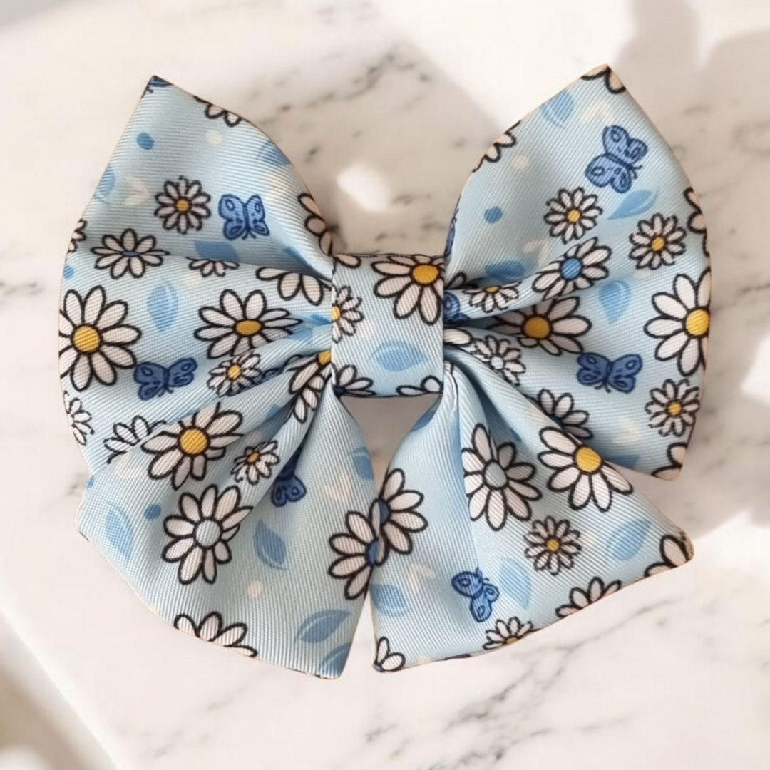 Pups A Daisy Blue Sailor Bow