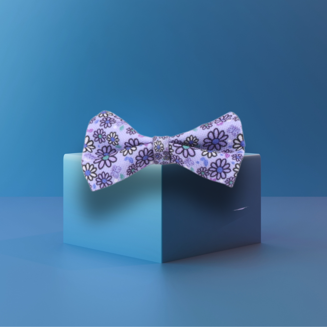 Dog Bow - Pups A Daisy Lilac