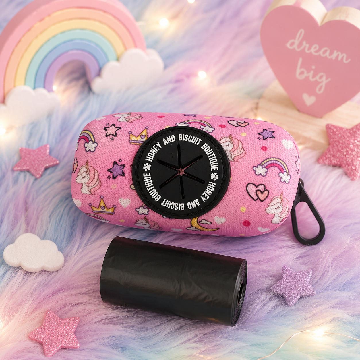 Dog Poop Bag & Holder - Rainbow Dreams
