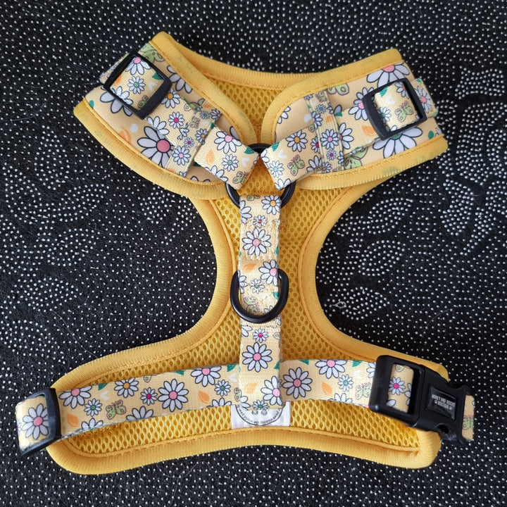 Adjustable Dog Harness Pups a Daisy Yellow
