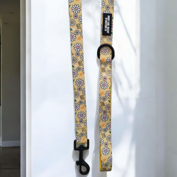 Dog Lead - Pups A Daisy Yellow