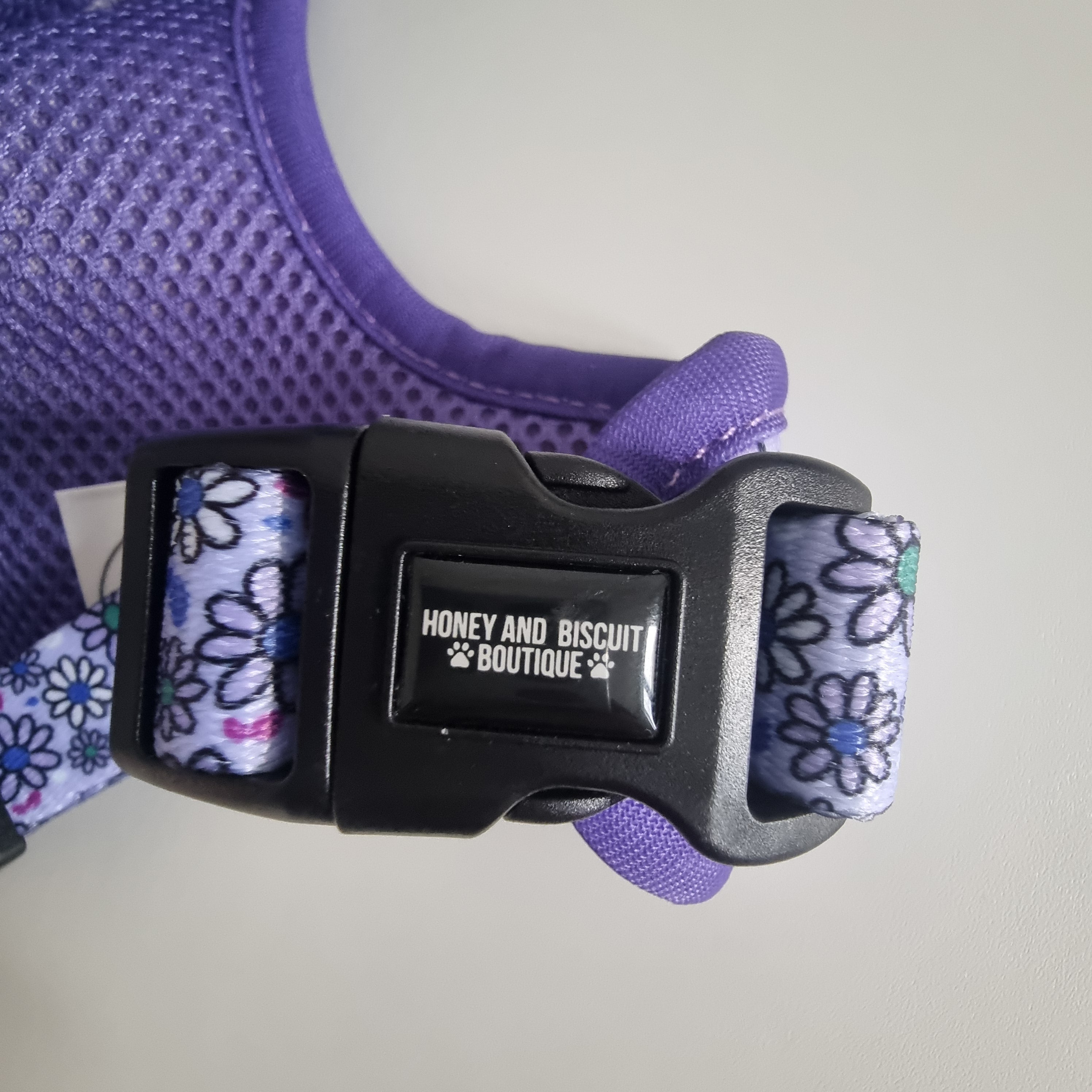 Pups A Daisy Lilac – Harness, Lead & Collar Bundle for Small Dogs (3 Piece Set)