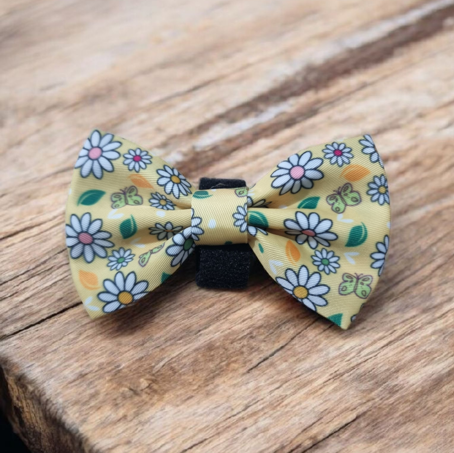 Dog Bow - Pups A Daisy Yellow