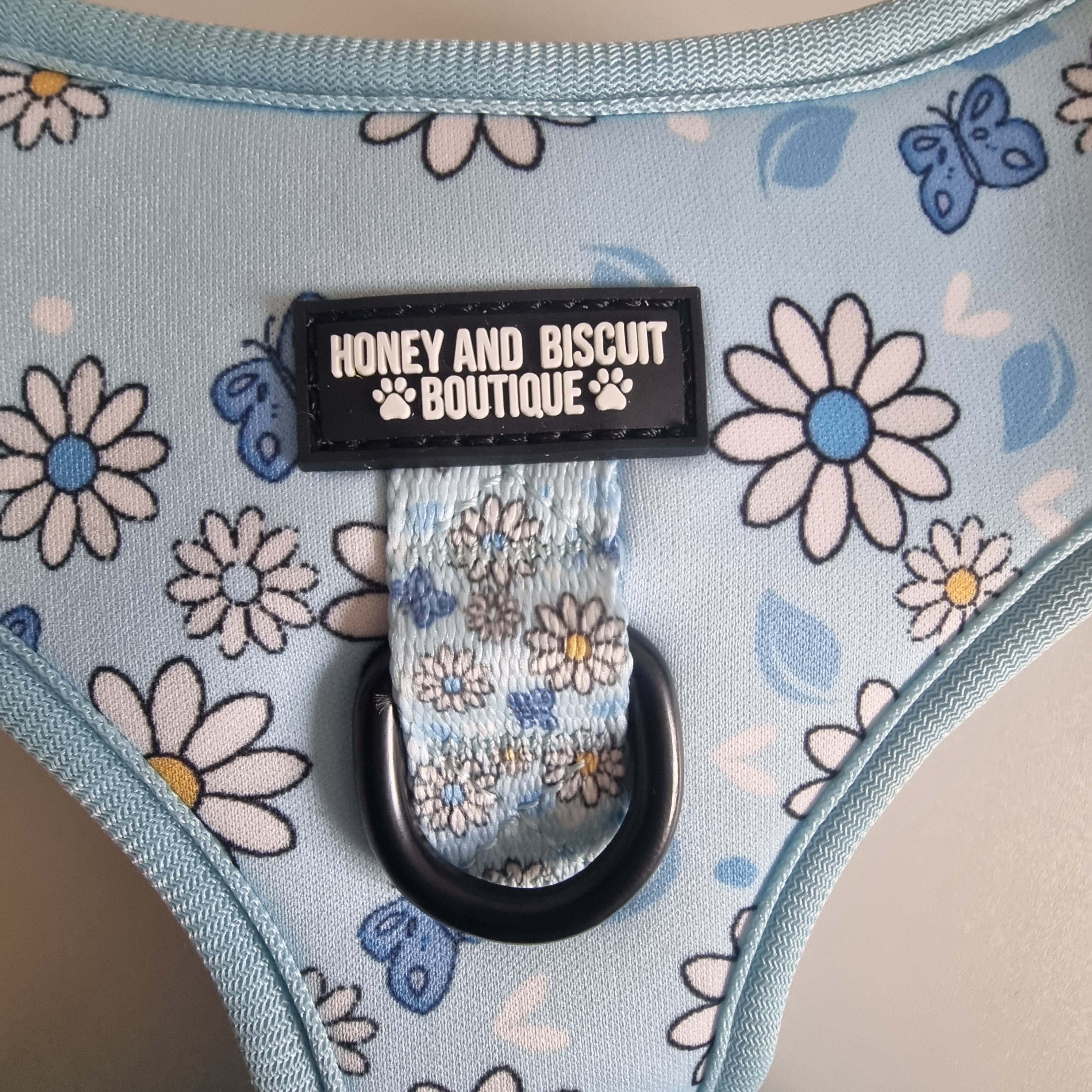 Pups A Daisy Blue – Harness, Lead & Collar Bundle for Small Dogs (3 Piece Set)